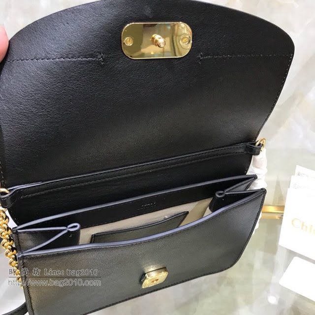 Chloe女包 克洛伊經典C鏈麂皮拼牛皮單肩包 Chole肩背斜挎包  jjh1364